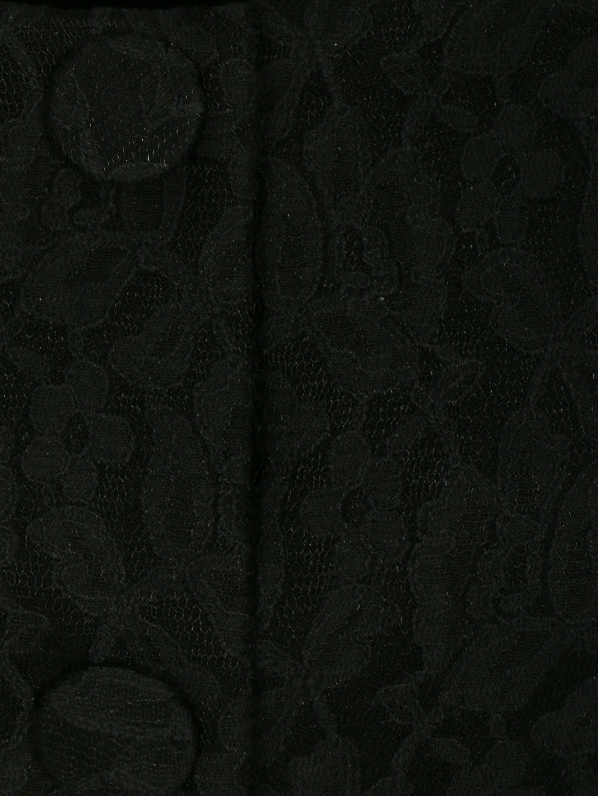 Пальто декорированное кружевом Moschino Boutique  –  Деталь1  – Цвет:  Черный
