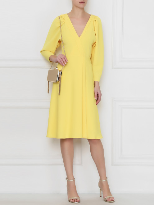 Платье-миди с V-образным вырезом Ermanno Scervino - МодельОбщийВид