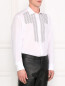Рубашка из хлопка и шелка с узором Etro  –  Модель Верх-Низ