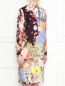 Платье из смешанного шелка с узором Etro  –  МодельВерхНиз