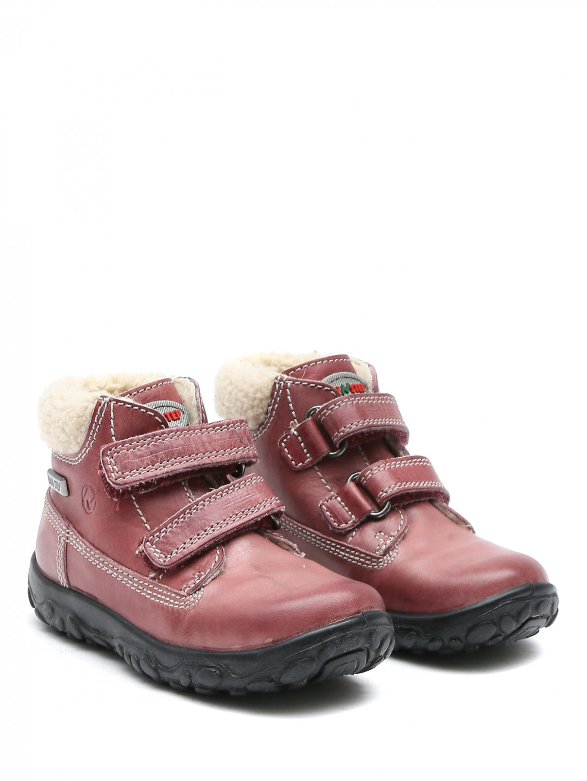 Ботинки из кожи Naturino  –  Общий вид  – Цвет:  Розовый
