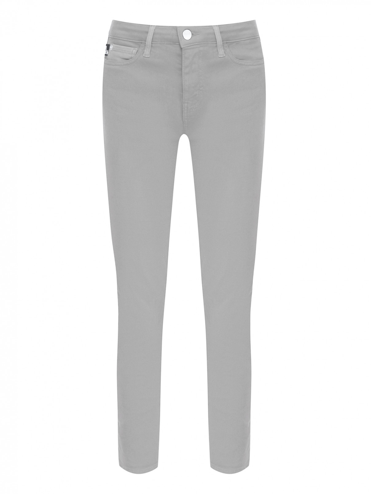 Однотонные брюки из хлопка Love Moschino  –  Общий вид  – Цвет:  Зеленый
