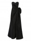 Платье-макси из шерсти и шелка с драпировкой Armani Collezioni  –  Общий вид