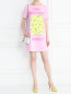 Платье-мини свободного кроя с принтом Moschino Boutique  –  МодельОбщийВид