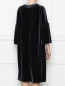Платье прямого кроя со сборкой на рукавах Marina Rinaldi  –  МодельВерхНиз1