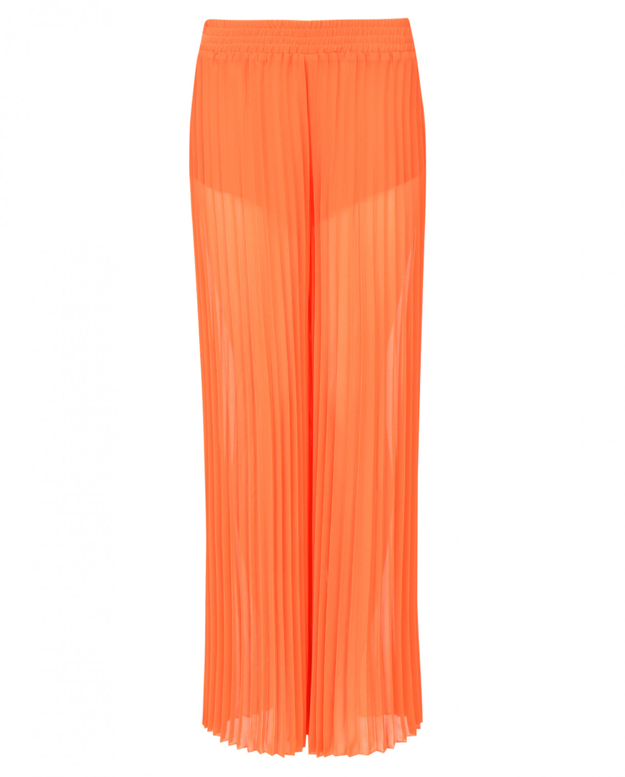 Полупрозрачные брюки-плиссе Twin Set  –  Общий вид  – Цвет:  Красный