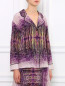 Блуза из шелка с узором и боковыми карманами Kira Plastinina  –  Модель Верх-Низ