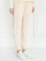Трикотажные брюки из хлопка на кулиске с боковыми карманами DKNY  –  Модель Верх-Низ