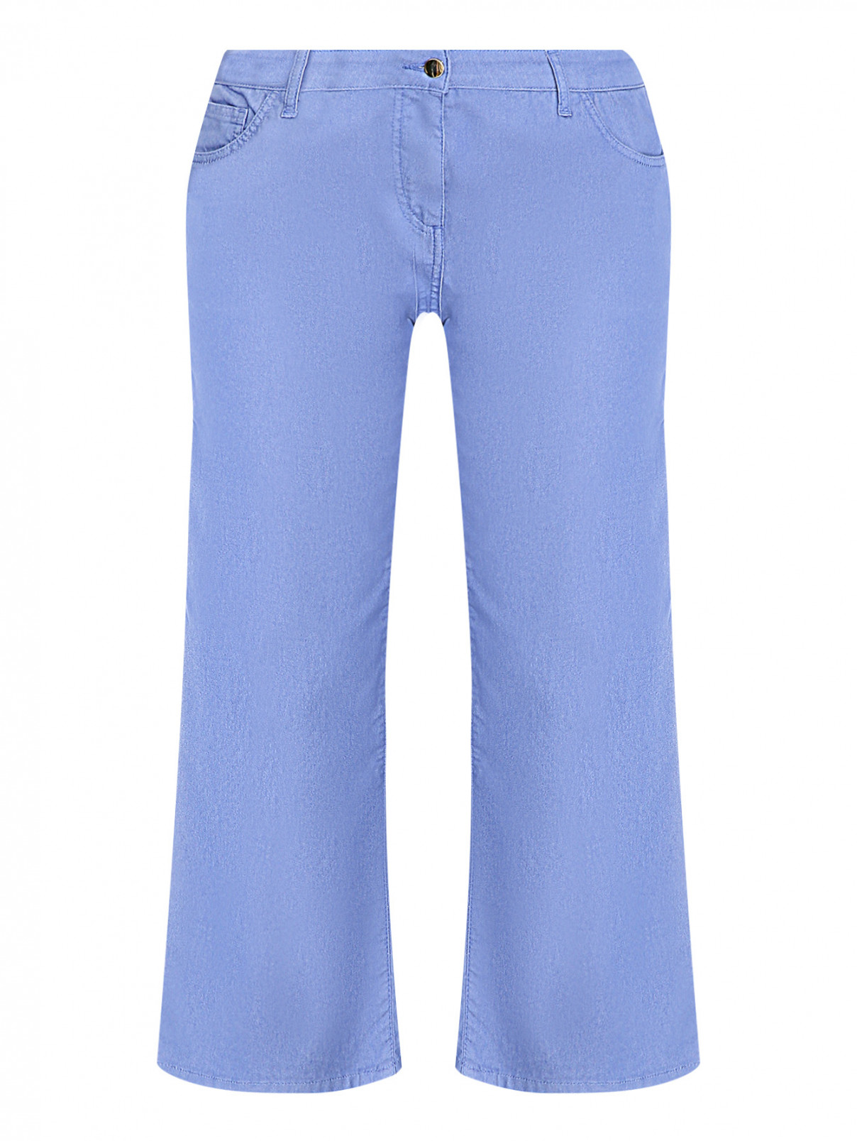 Укороченные брюки с карманами Persona by Marina Rinaldi  –  Общий вид  – Цвет:  Синий