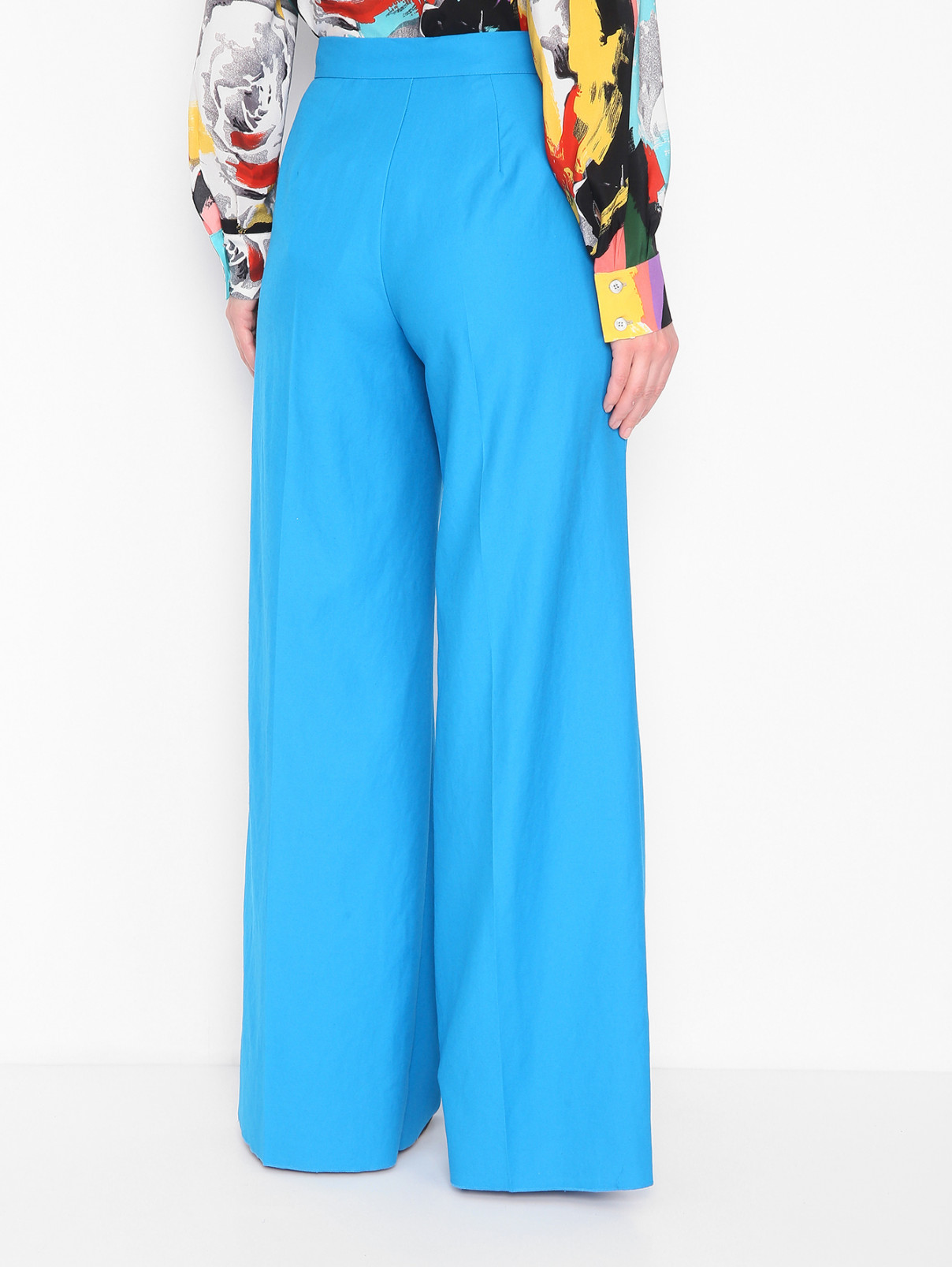 Широкие брюки с карманами Marina Rinaldi  –  МодельВерхНиз  – Цвет:  Синий