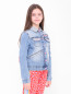 Джинсовая куртка с нашивками Little Marc Jacobs  –  МодельВерхНиз