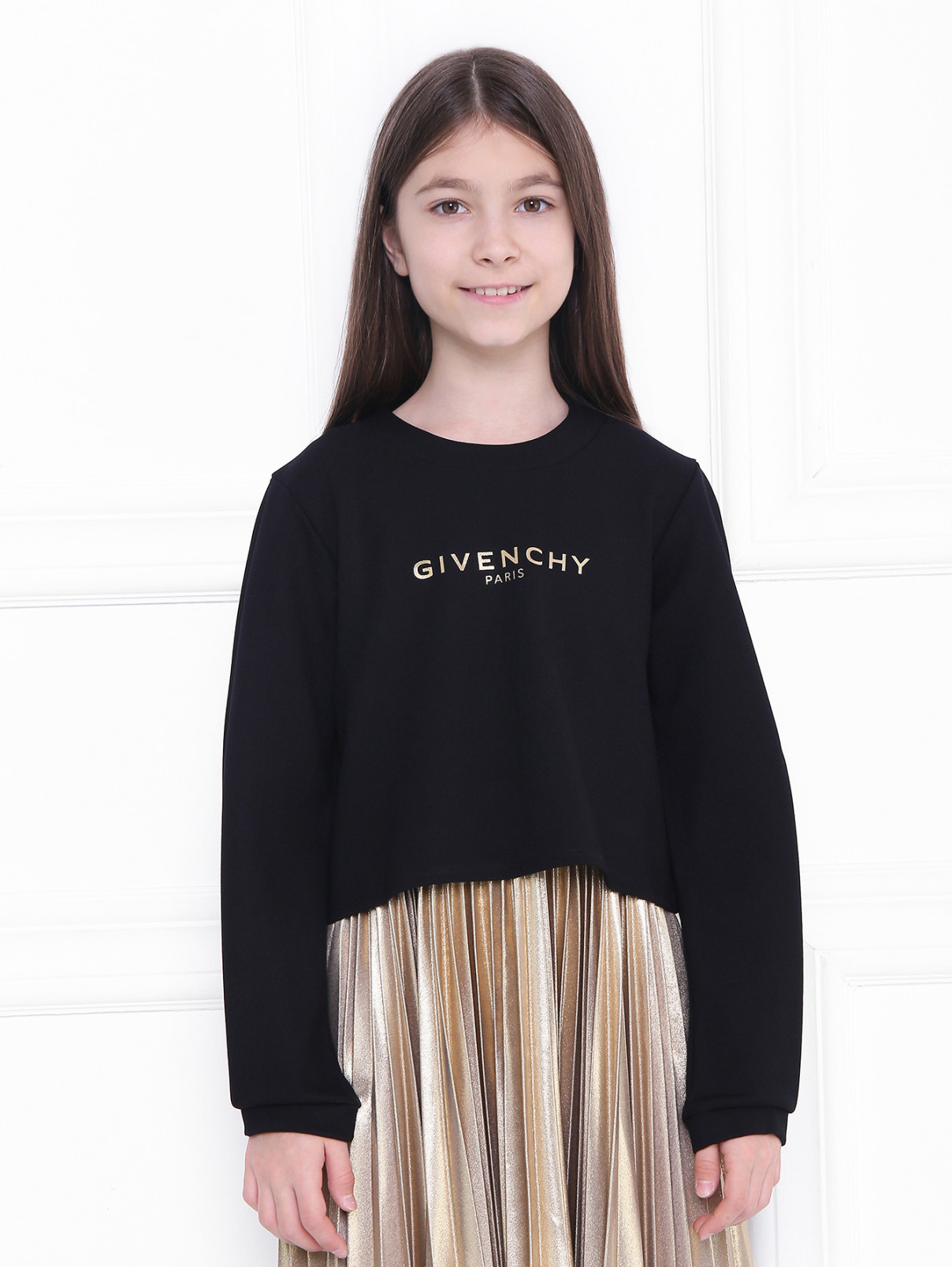 Платье в комплекте с толстовкой Givenchy  –  МодельОбщийВид3  – Цвет:  Черный