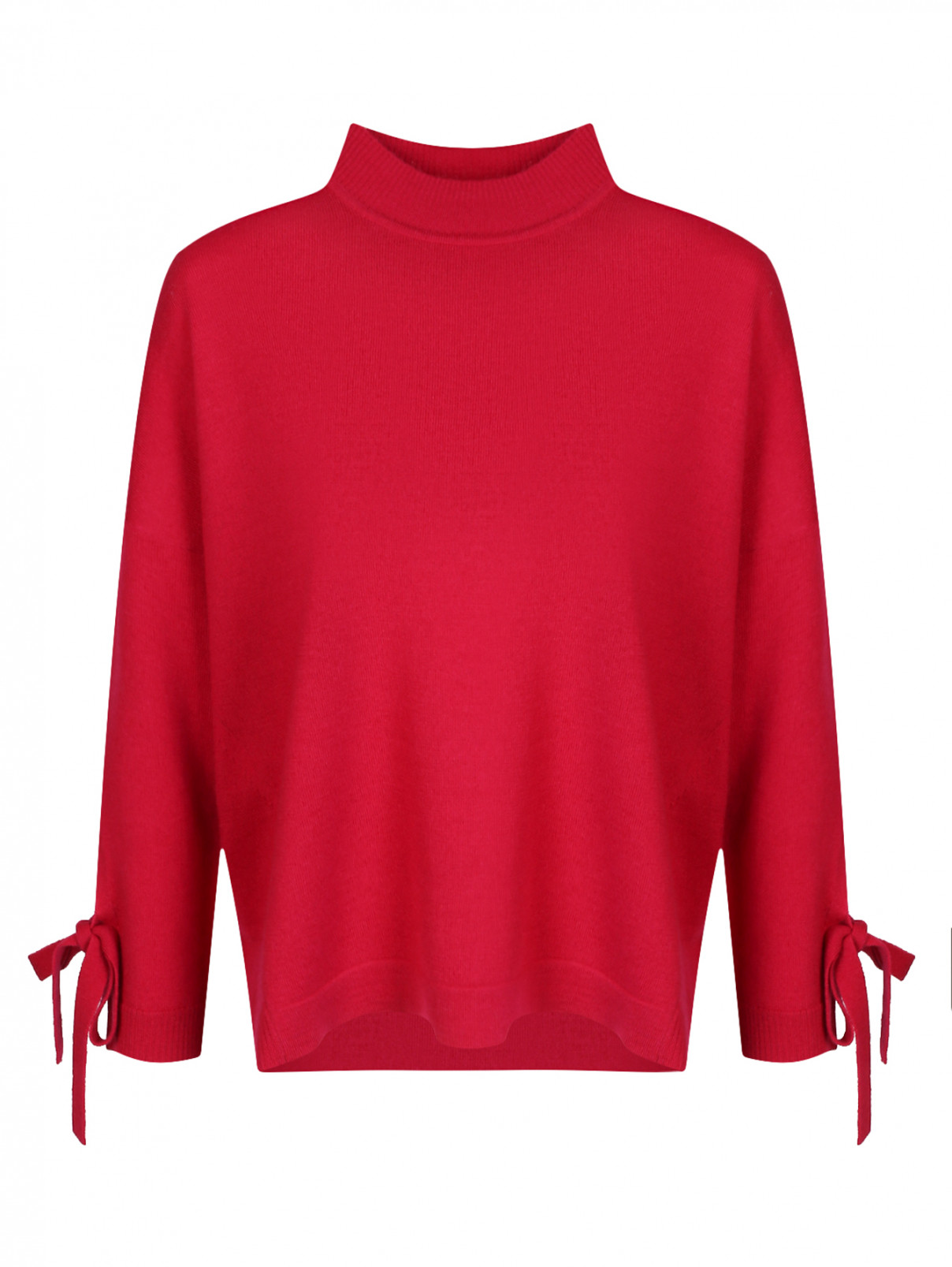 Джемпер из шерсти с завязками на рукавах Max&Co  –  Общий вид  – Цвет:  Розовый