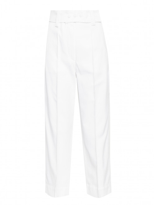Брюки прямого кроя из искозы и хлопка Sportmax - Общий вид