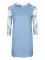 Платье из шерсти и шелка декорированное кружевом Ermanno Scervino  –  Общий вид