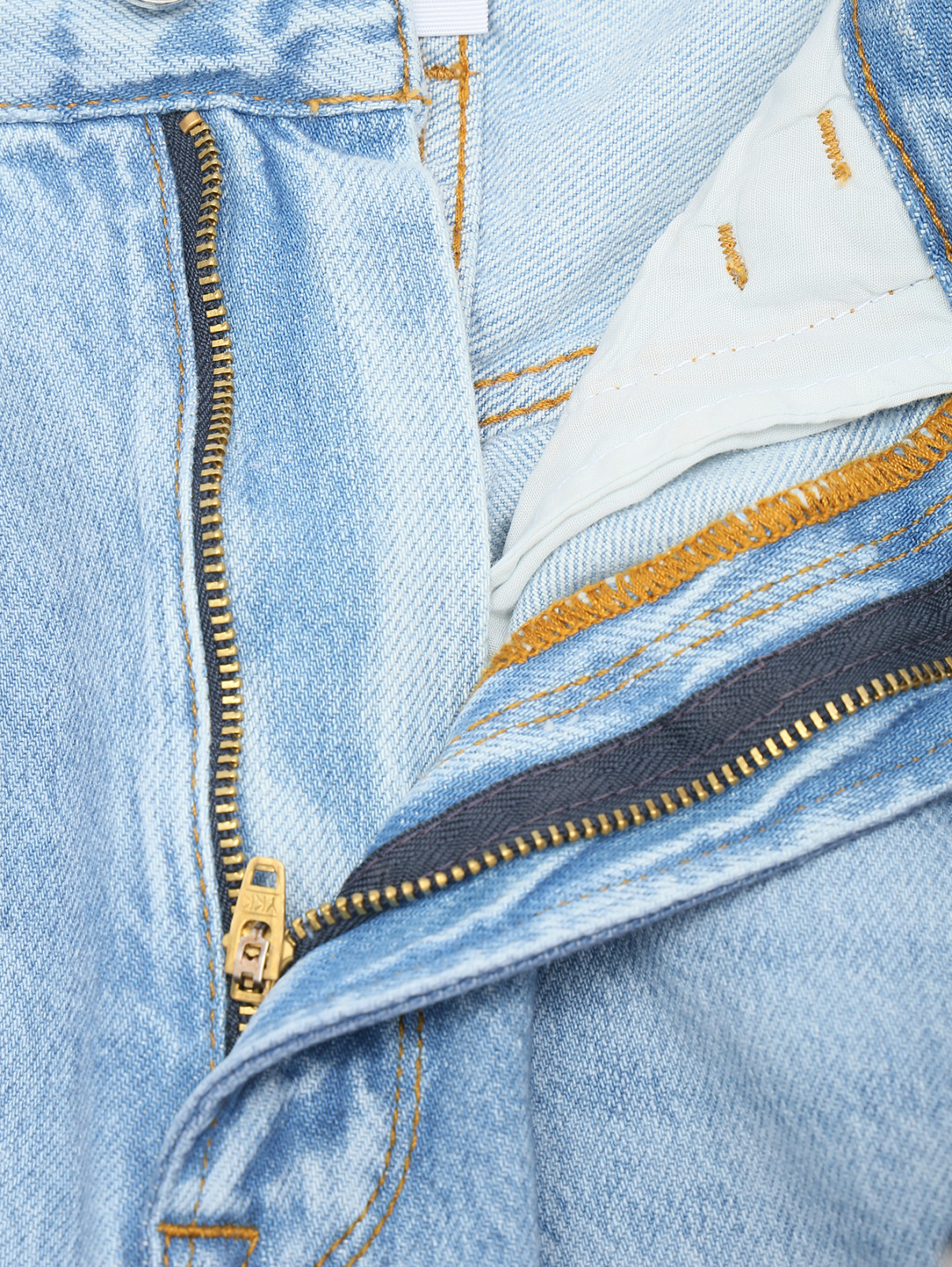 Расклешенные джинсы из хлопка Frame  –  Деталь1  – Цвет:  Синий