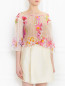 Туника из шелка с цветочным узором Alberta Ferretti  –  Модель Верх-Низ