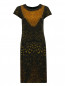 Платье-футляр из смешанной шерсти с узором Alberta Ferretti  –  Общий вид