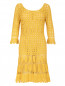 Трикотажное платье из хлопка фактурной вязки Alberta Ferretti  –  Общий вид