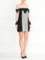 Мини-платье из шелка с вставками из контрастного кружева Alberta Ferretti  –  Модель Общий вид