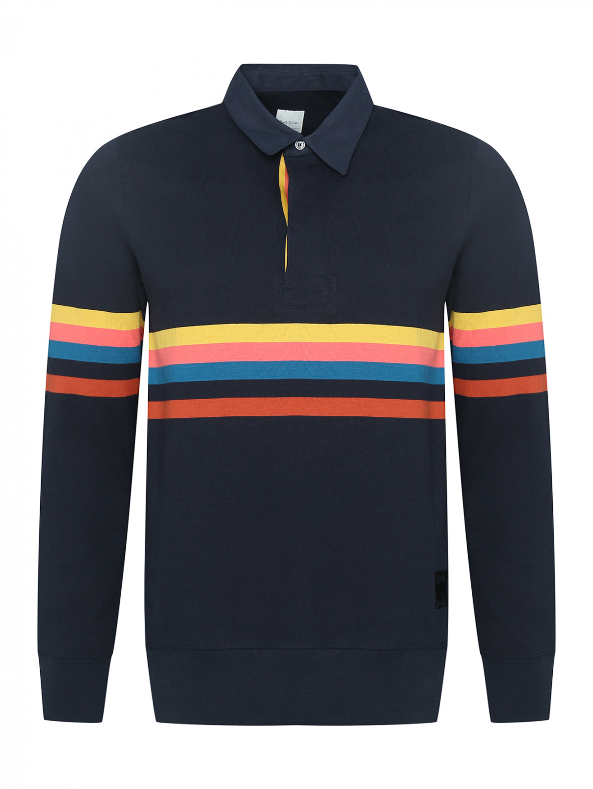 Джемпер из хлопка с узором Paul Smith  –  Общий вид  – Цвет:  Синий