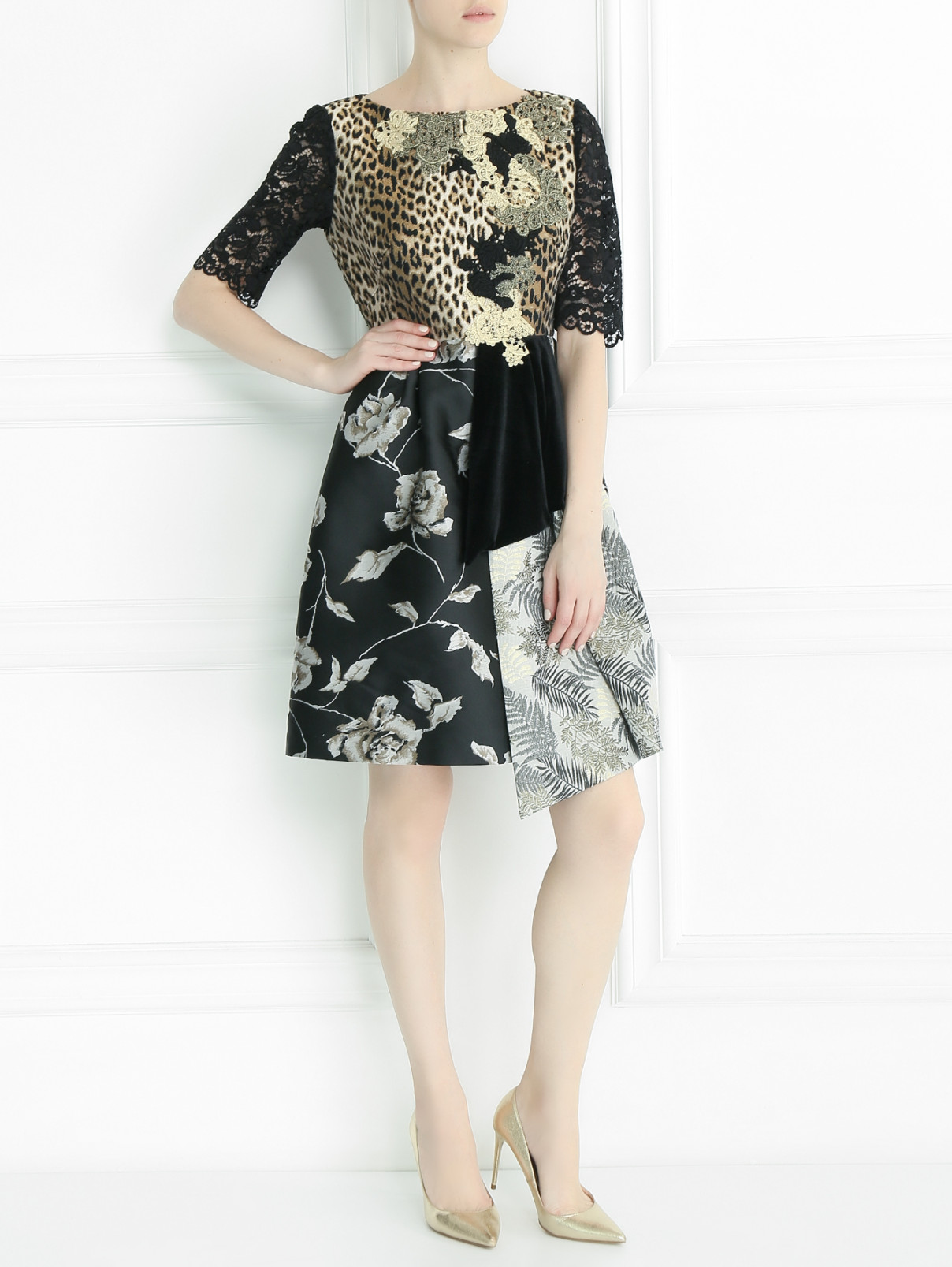 Платье из шелка с узором Antonio Marras  –  Модель Общий вид  – Цвет:  Узор