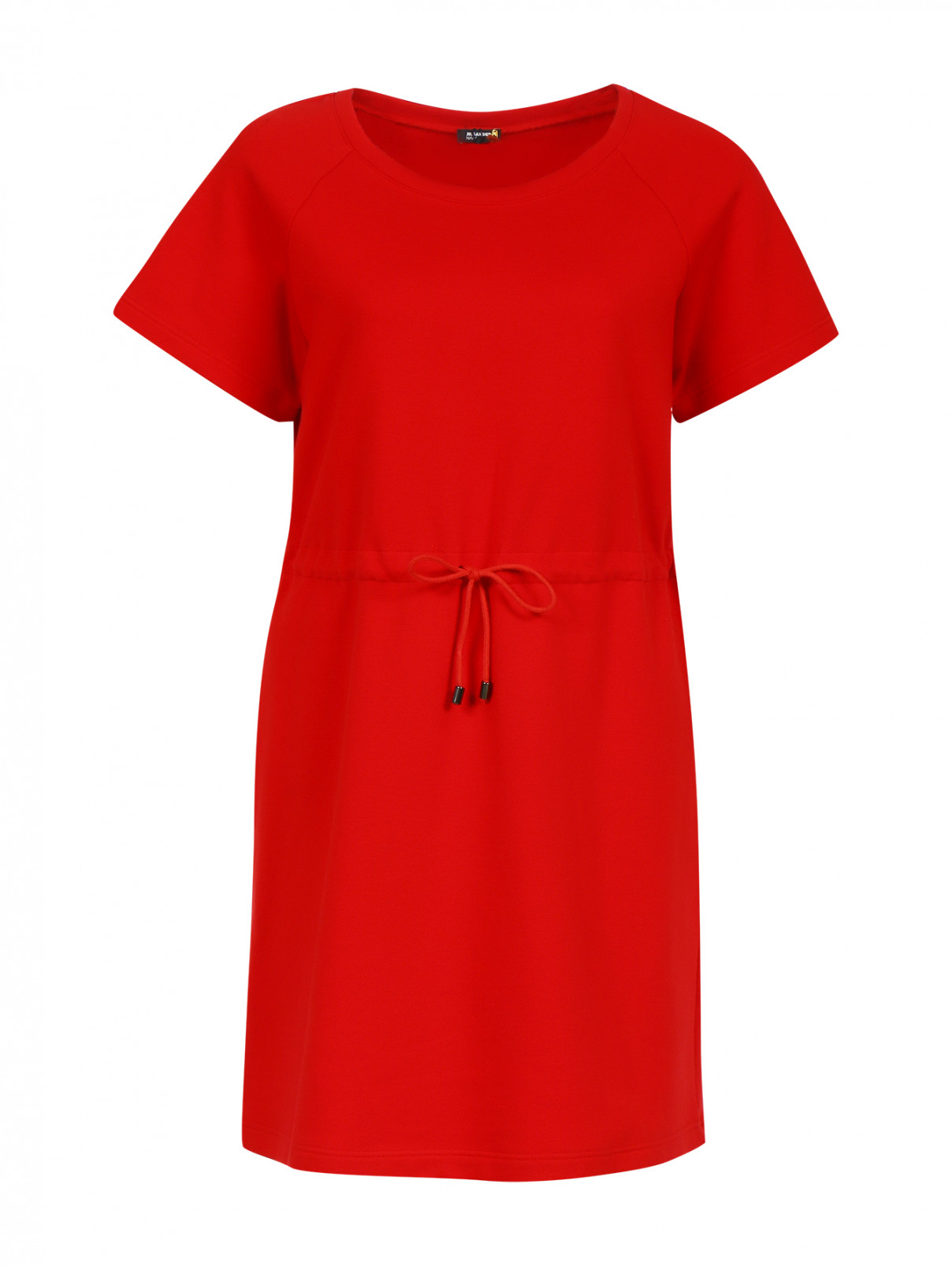 Платье из хлопка свободного кроя Jil Sander Navy  –  Общий вид  – Цвет:  Красный