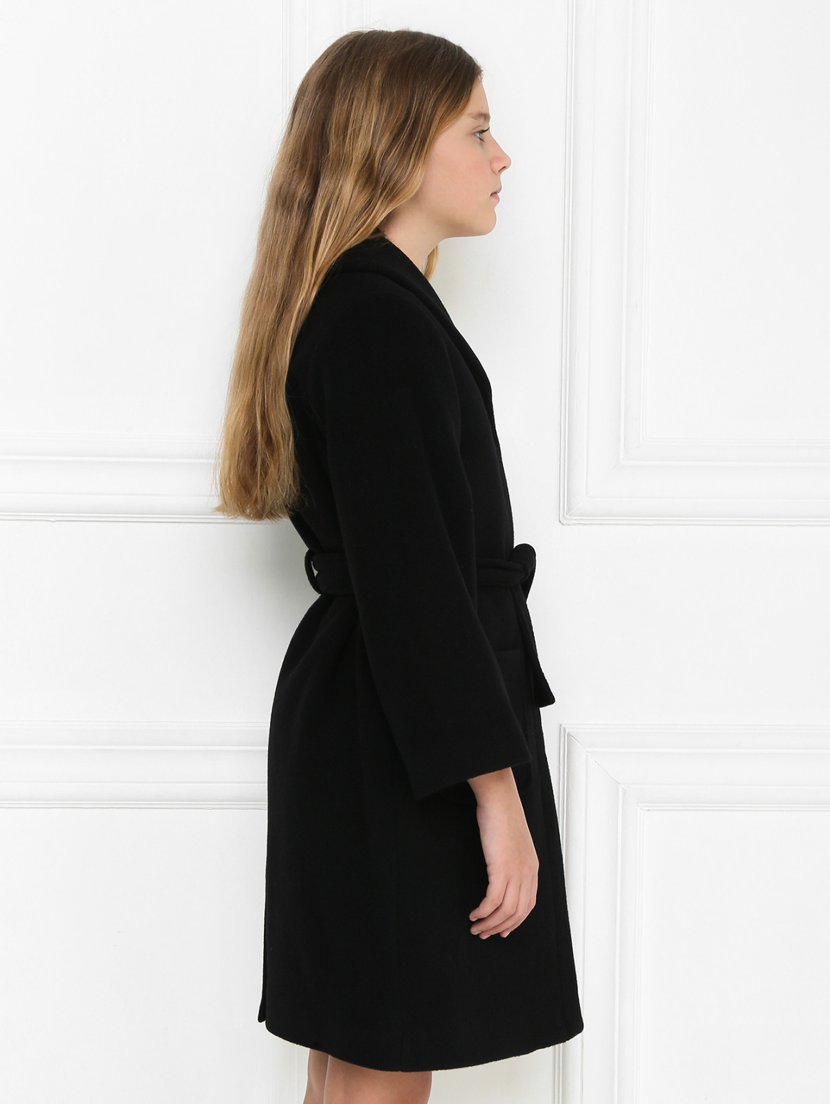 Однотонное пальто с накладными карманами Dolce & Gabbana  –  МодельВерхНиз2  – Цвет:  Черный