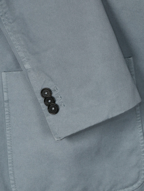 Пиджак однобортный из хлопка с отстегивающимся капюшоном - Деталь