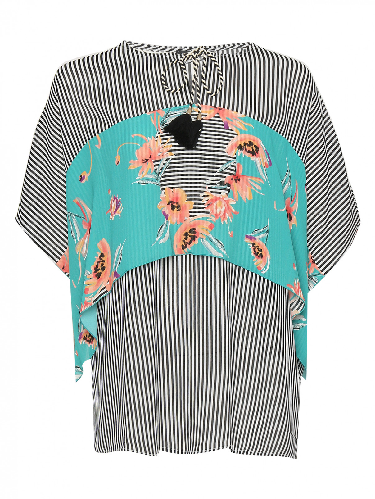 Блуза с короткими рукавами Penny Black  –  Общий вид  – Цвет:  Узор