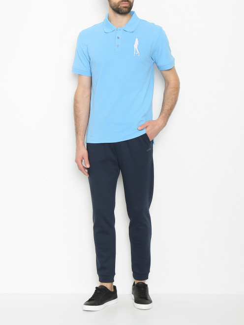 Поло из хлопка с коротким рукавом Plain Jane Homme - МодельОбщийВид