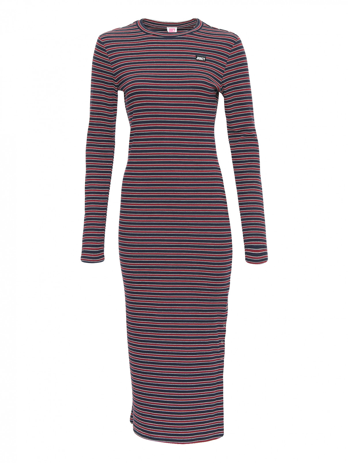 Платье из хлопка с узором "полоска" Juicy Couture  –  Общий вид  – Цвет:  Узор