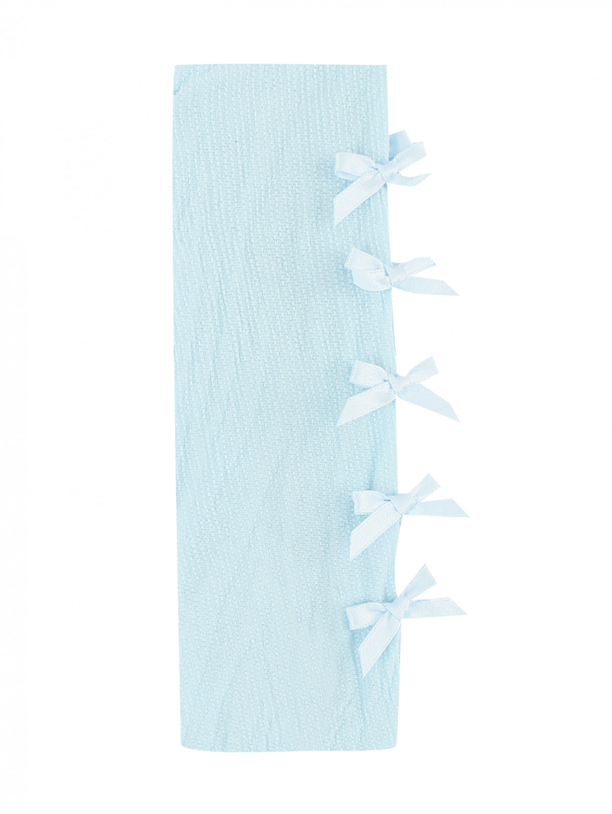 Колготки с рельефной текстурой декорированные бантиками I Pinco Pallino  –  Общий вид  – Цвет:  Синий
