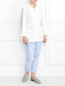 Укороченные брюки из хлопка с цветочным узором Marina Sport  –  Модель Общий вид