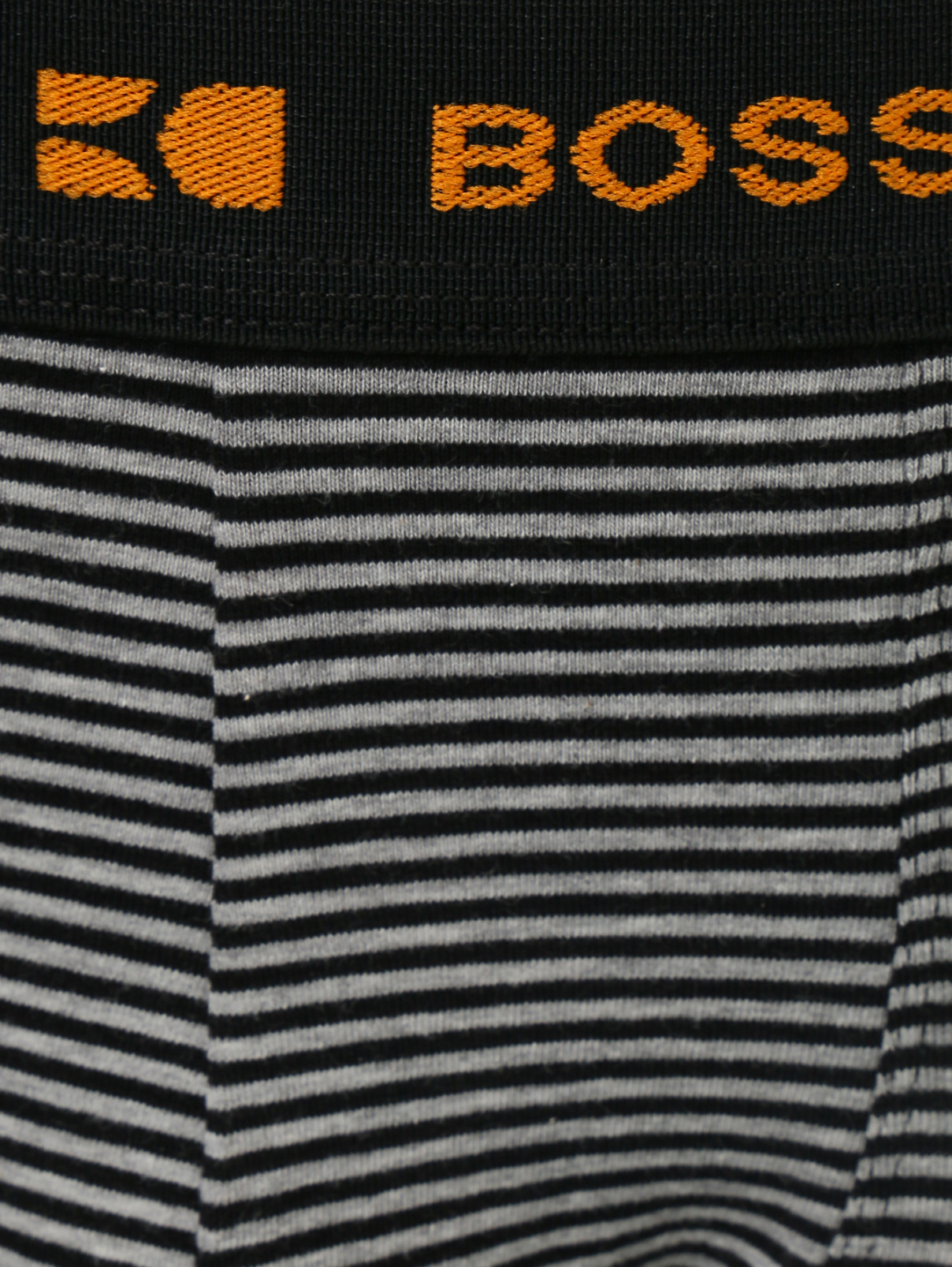Трусы из хлопка с узором "полоска" Boss  –  Деталь  – Цвет:  Серый