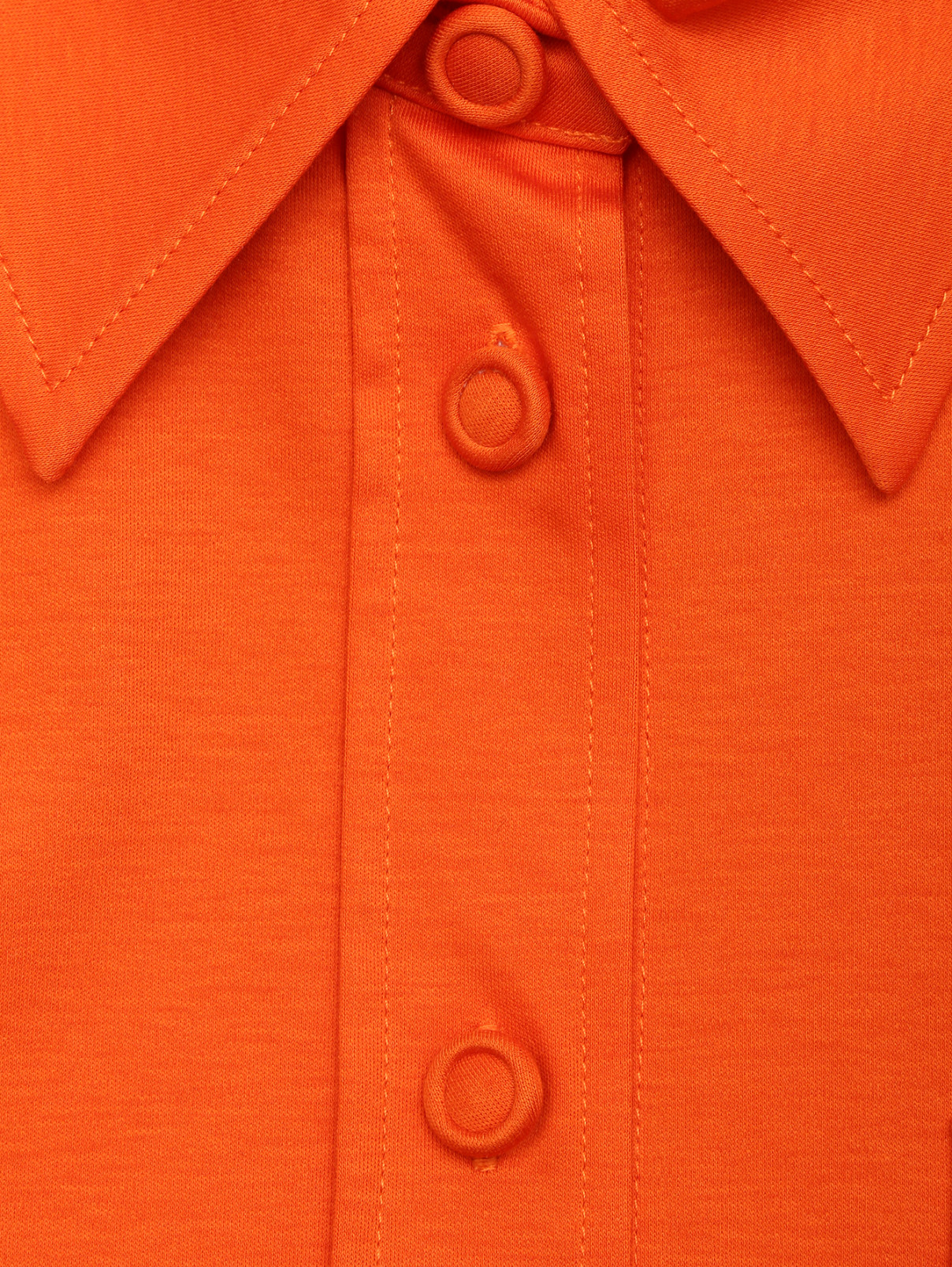 Рубашка с коротким рукавом на пуговицах Sportmax  –  Деталь1  – Цвет:  Оранжевый