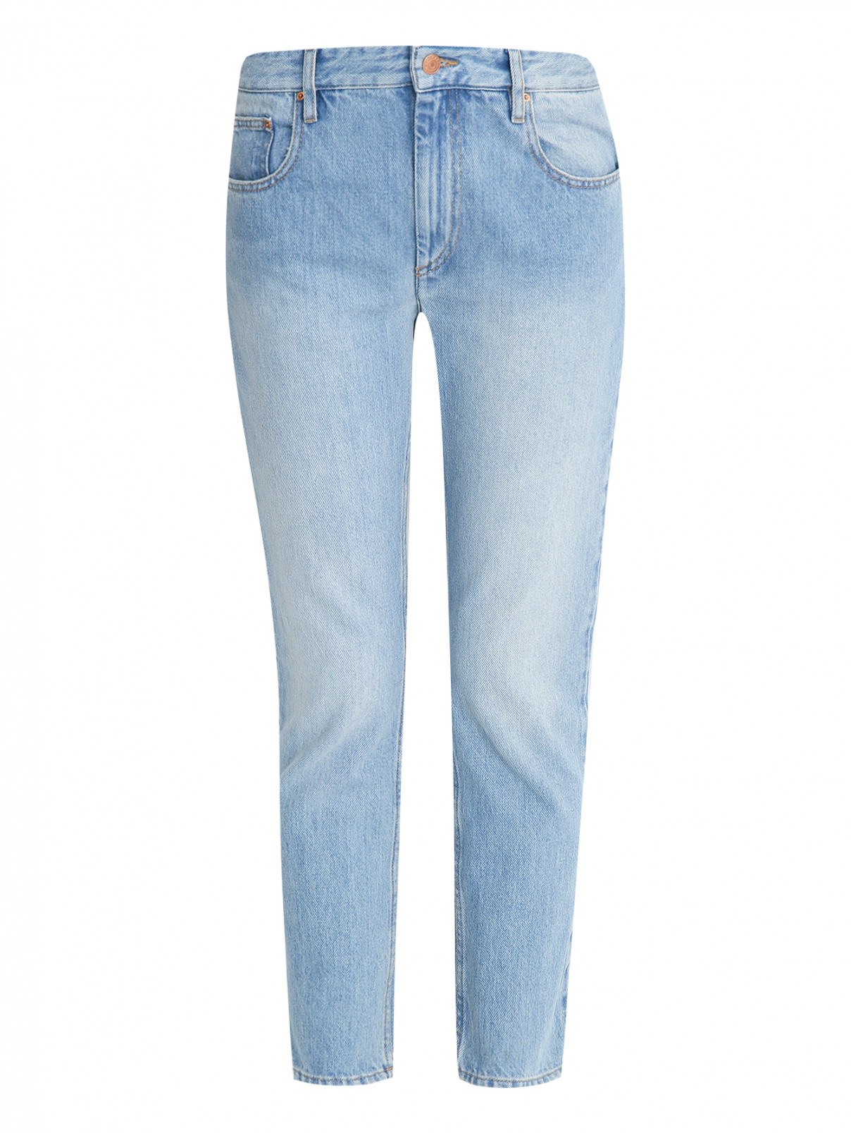 Укороченные джинсы из светлого денима Isabel Marant  –  Общий вид  – Цвет:  Синий