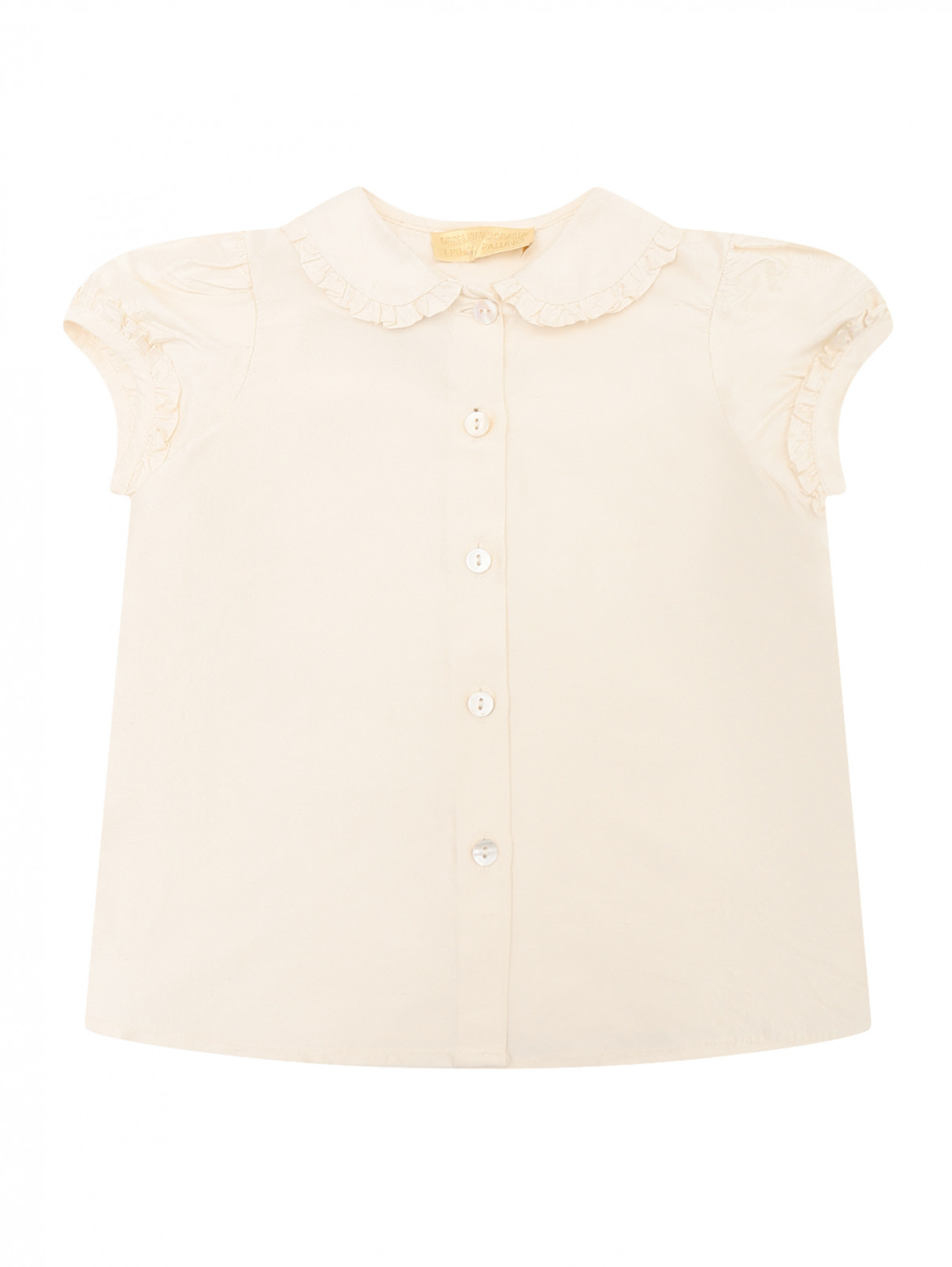 Блуза из шелка I Pinco Pallino  –  Общий вид  – Цвет:  Белый