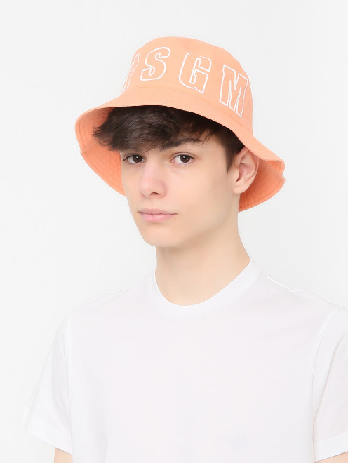 Панама с принтом из хлопка MSGM - МодельОбщийВид