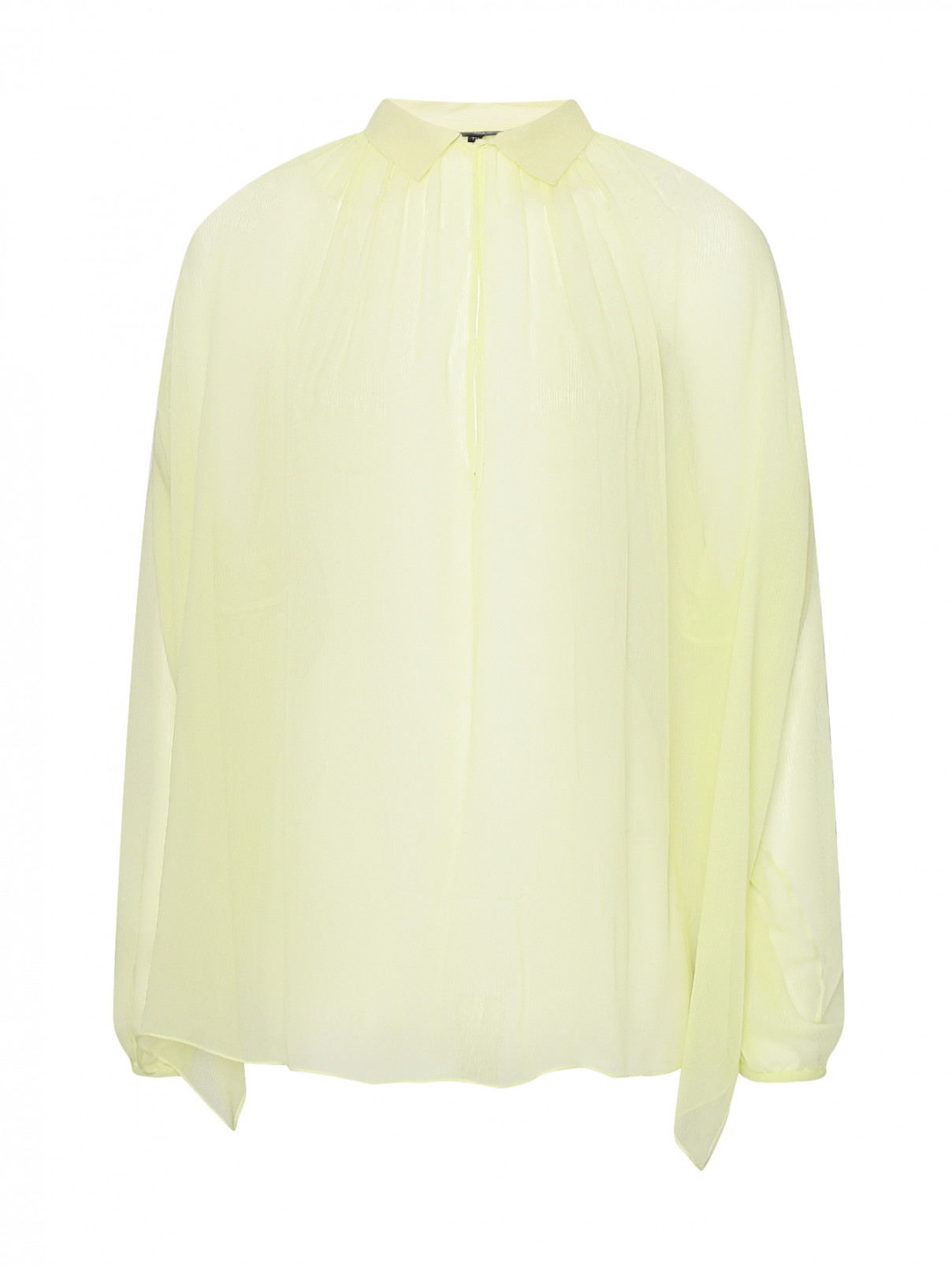 Блуза свободного кроя с драпировками Barbara Bui  –  Общий вид  – Цвет:  Зеленый