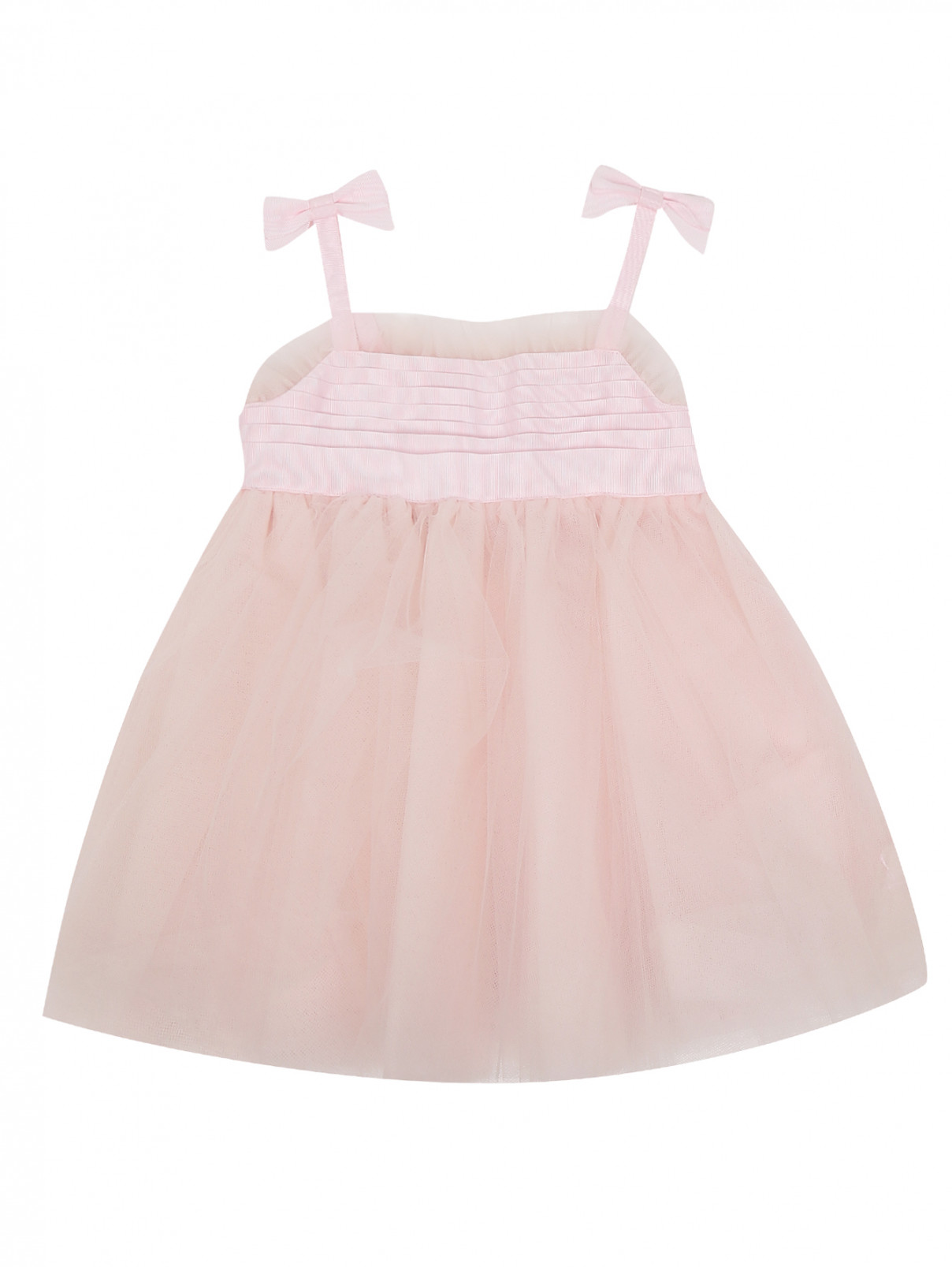 Платье с пышной юбкой-пачкой Tartine Et Chocolat  –  Общий вид  – Цвет:  Розовый