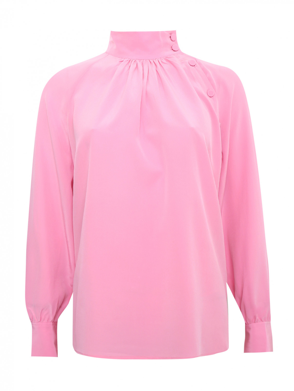 Блуза из шелка с застежкой сбоку CLOSED  –  Общий вид  – Цвет:  Розовый