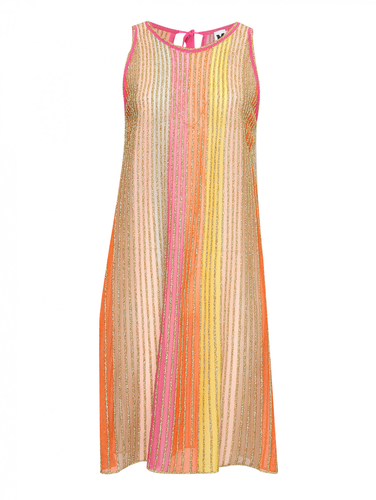 Трикотажное платье с узором полоска M Missoni  –  Общий вид  – Цвет:  Мультиколор