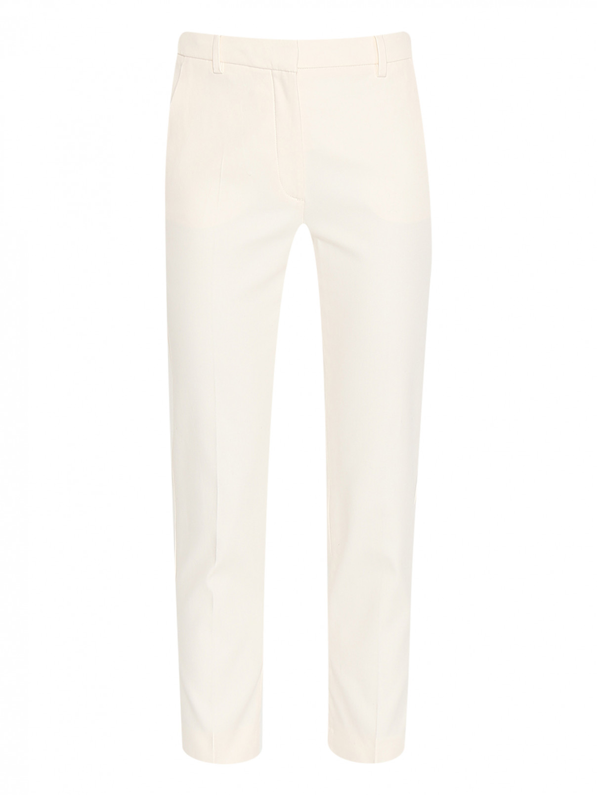 Зауженные брюки из хлопка Weekend Max Mara  –  Общий вид  – Цвет:  Розовый