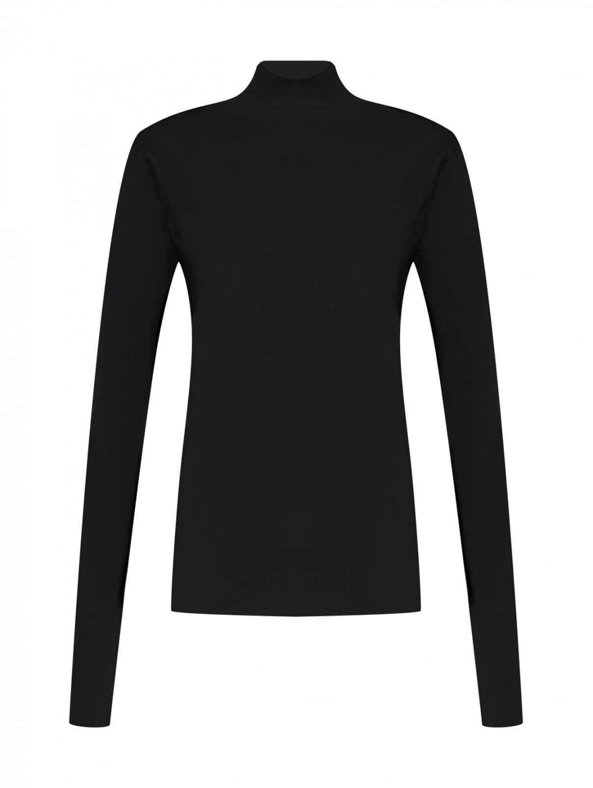 Однотонная блуза из шелка Lemaire  –  Общий вид  – Цвет:  Черный