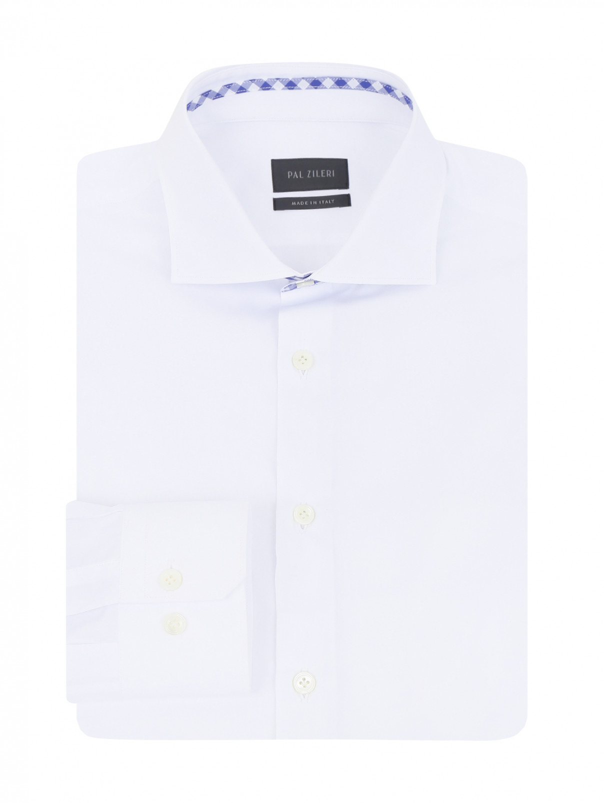 Рубашка из хлопка Pal Zileri  –  Общий вид  – Цвет:  Белый