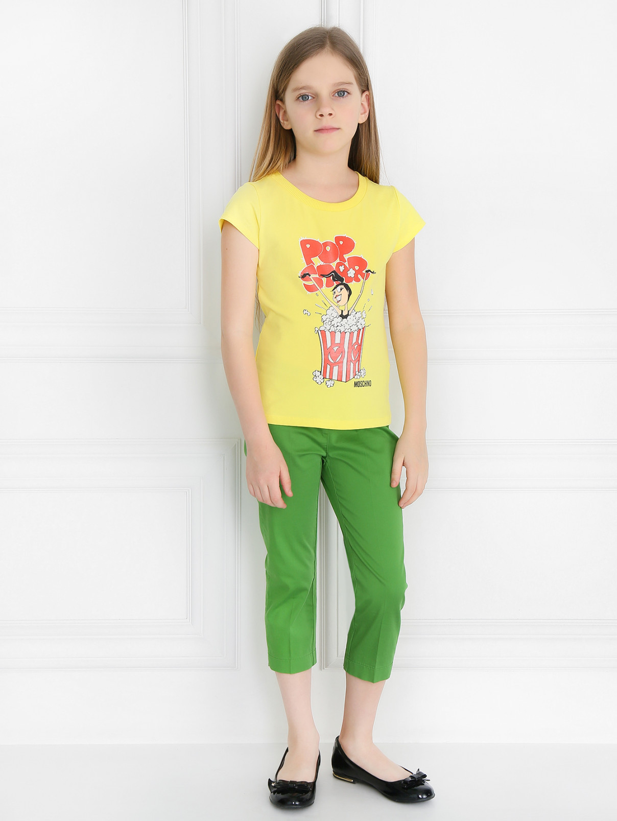 Хлопковые брюки прямого кроя Il Gufo  –  Модель Общий вид  – Цвет:  Зеленый