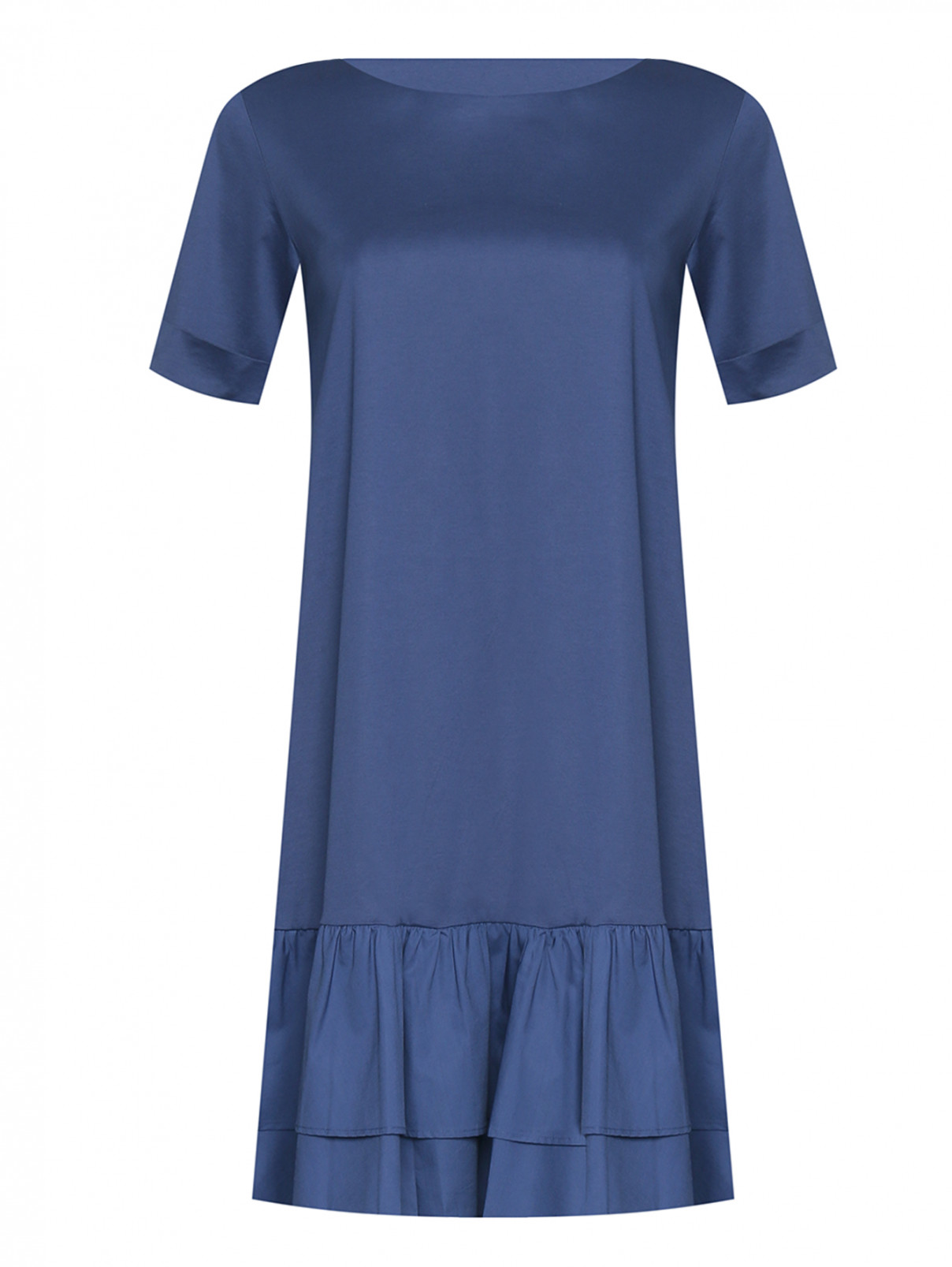 Трикотажное платье свободного кроя Weekend Max Mara  –  Общий вид  – Цвет:  Синий