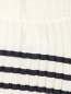 Плиссированные брюки свободного кроя с узором "полоска" Jean Paul Gaultier  –  Деталь