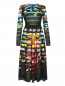 Платье-миди из шелка с цветочным узором Mary Katrantzou  –  Общий вид
